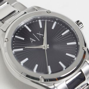 Armani Exchange - Fitz - Silverfärgad armbandsklocka med svart urtavla AX2800