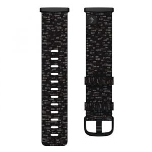 Fitbit Sense & Versa 3 Vävt armband Charcoal L