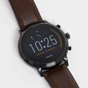Fossil - FTW4026 Gen5 - Smartwatch med brunt armband-Ljusbrun