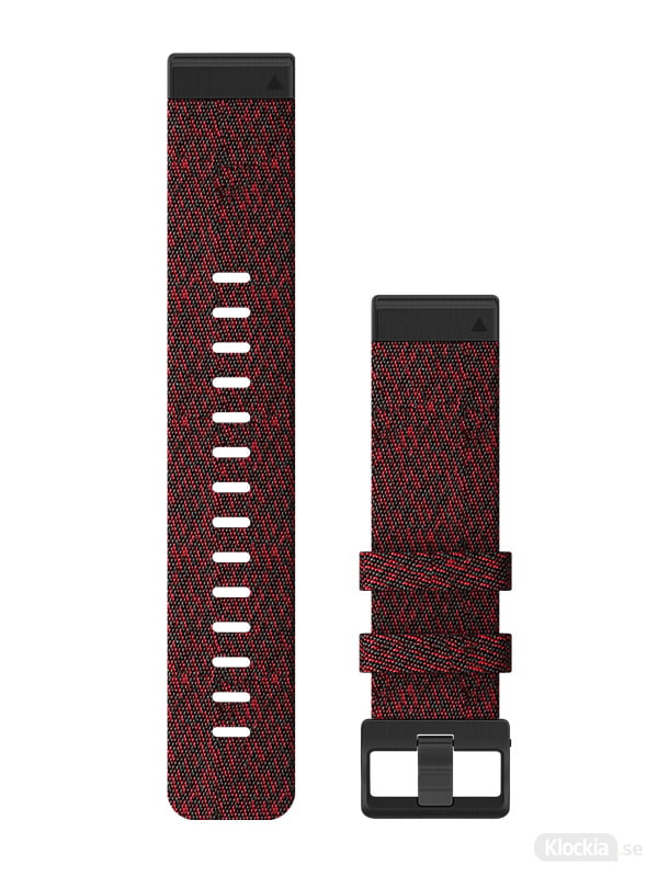 Garmin QuickFit 22mm - Klockarmband, Röd Melerad Nylon