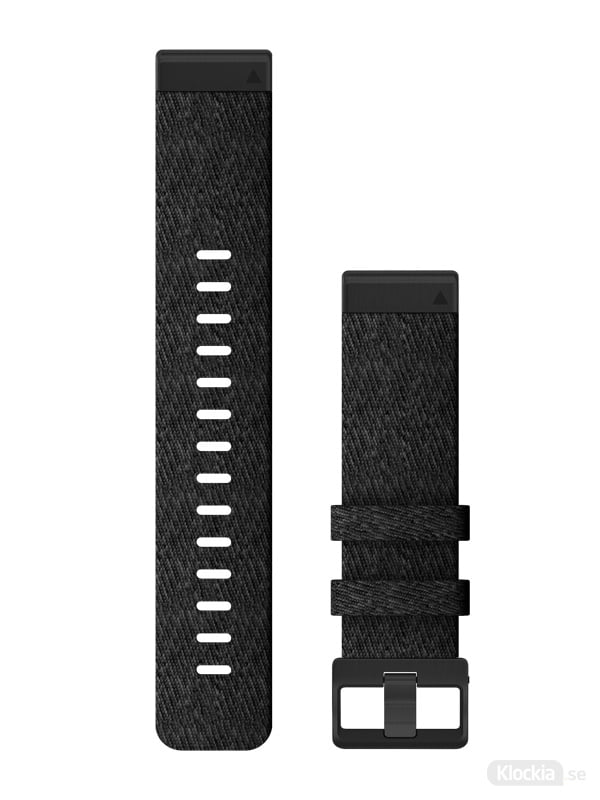 Garmin QuickFit 22mm - Klockarmband, Svart Melerad Nylon 010-12863-07