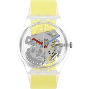 SWATCH Clearly Yellow Striped GE291