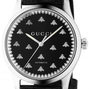 Gucci G-Timeless Herrklocka YA126286 Svart/Läder Ø42 mm
