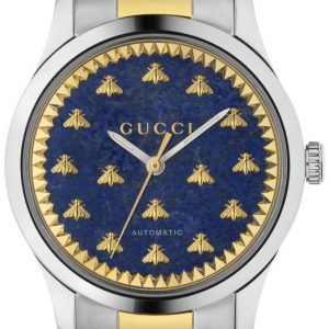 Gucci G-Timeless YA1264129 Blå/18 karat gult guld Ø38 mm
