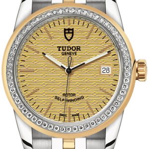 Tudor Glamour Date 55023-0027 Gulguldstonad/Gulguldtonat stål Ø36 mm