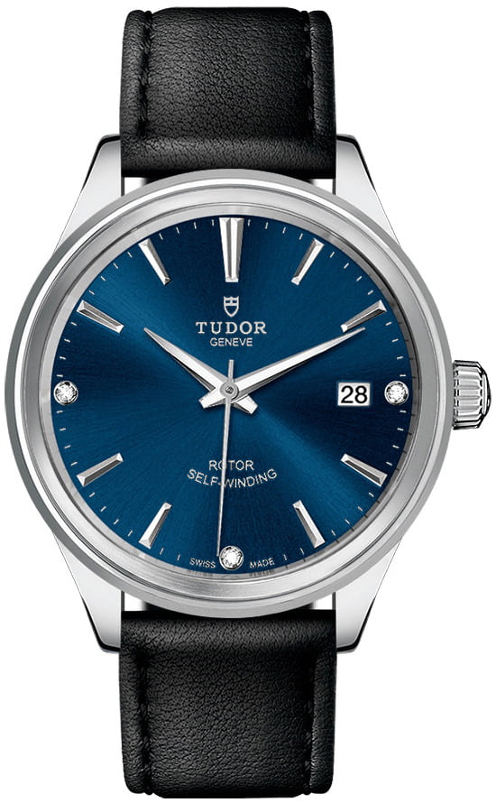 Tudor Style 12500-0014 Blå/Läder Ø38 mm