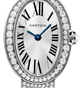 Cartier Damklocka HPI00327 Baignoire Silverfärgad/18 karat vitt guld
