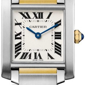 Cartier Damklocka W2TA0003 Tank Francaise Silverfärgad/18 karat gult