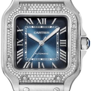 Cartier Damklocka W4SA0006 Santos De Blå/Stål