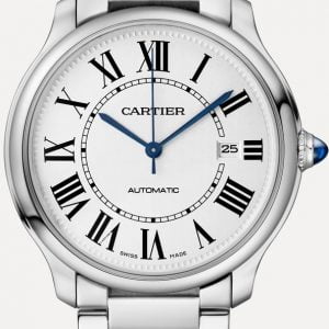 Cartier Herrklocka WSRN0035 Ronde Must Silverfärgad/Stål Ø40 mm