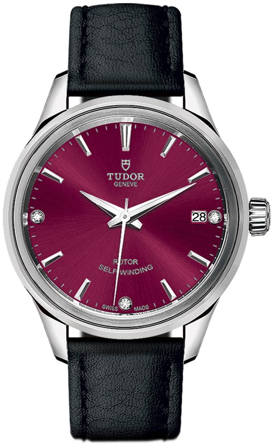 Tudor 12300-0015 Style Röd/Läder Ø34 mm