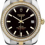 Tudor 21023-0001 Classic Date Svart/Gulguldtonat stål Ø38 mm