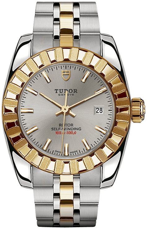 Tudor Damklocka 22013-0001 Classic Date Silverfärgad/Gulguldtonat