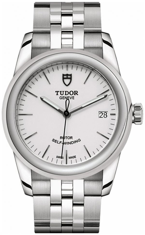 Tudor Damklocka 55000-0001 Glamour Date Vit/Stål Ø36 mm