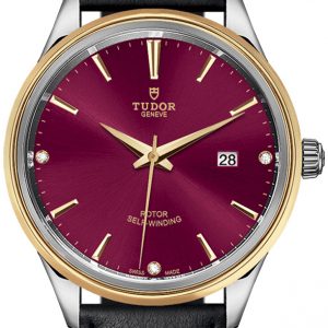 Tudor Herrklocka 12703-0016 Style Röd/Läder Ø41 mm