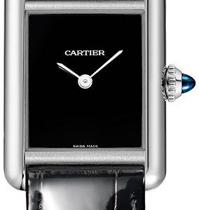 Cartier Damklocka WSTA0071 Tank Must De Svart/Läder