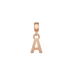 Letter Charm Rose Gold