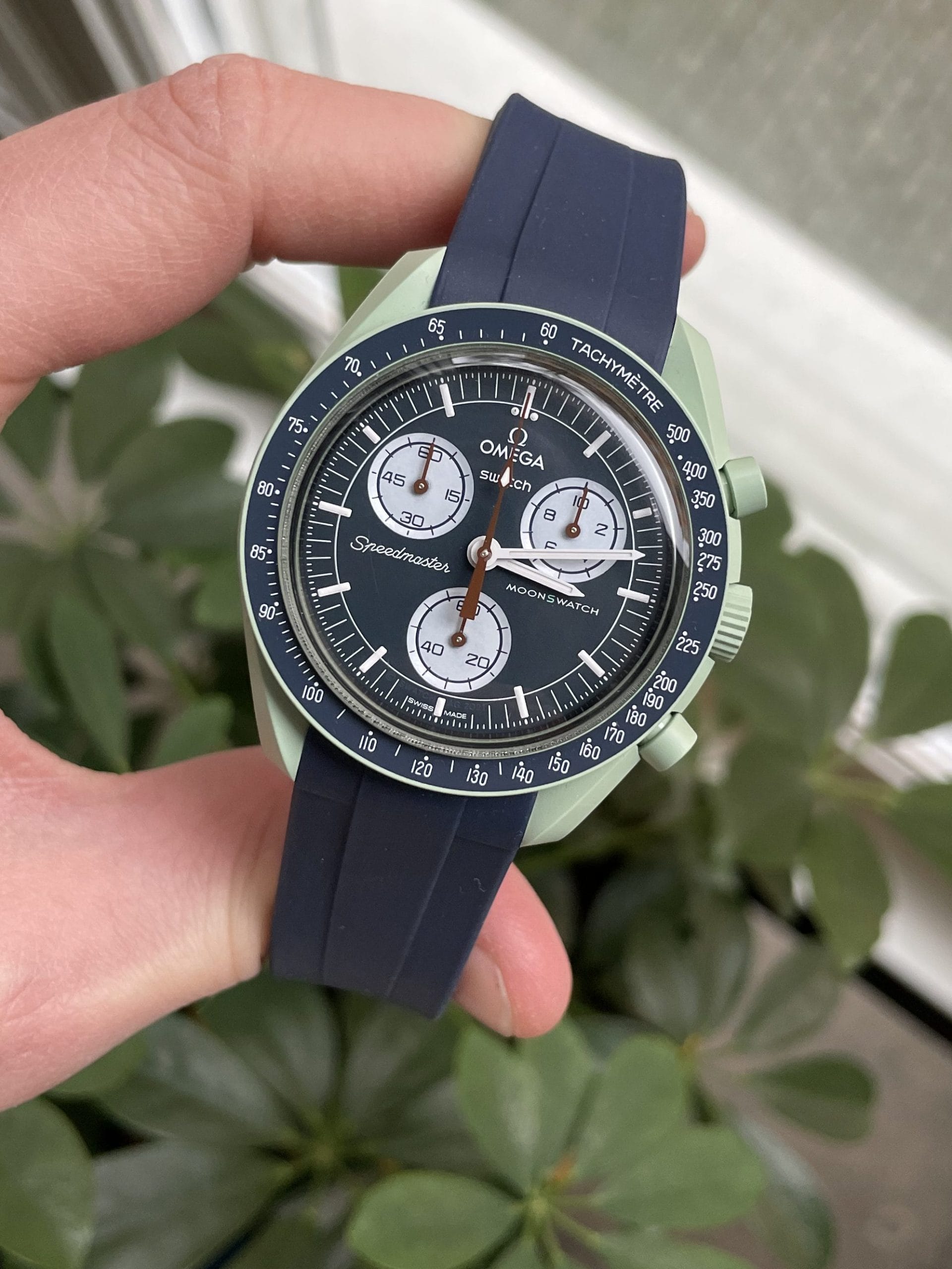 swatch × omega moonswatch mission to jorden på wristbuddys-armband