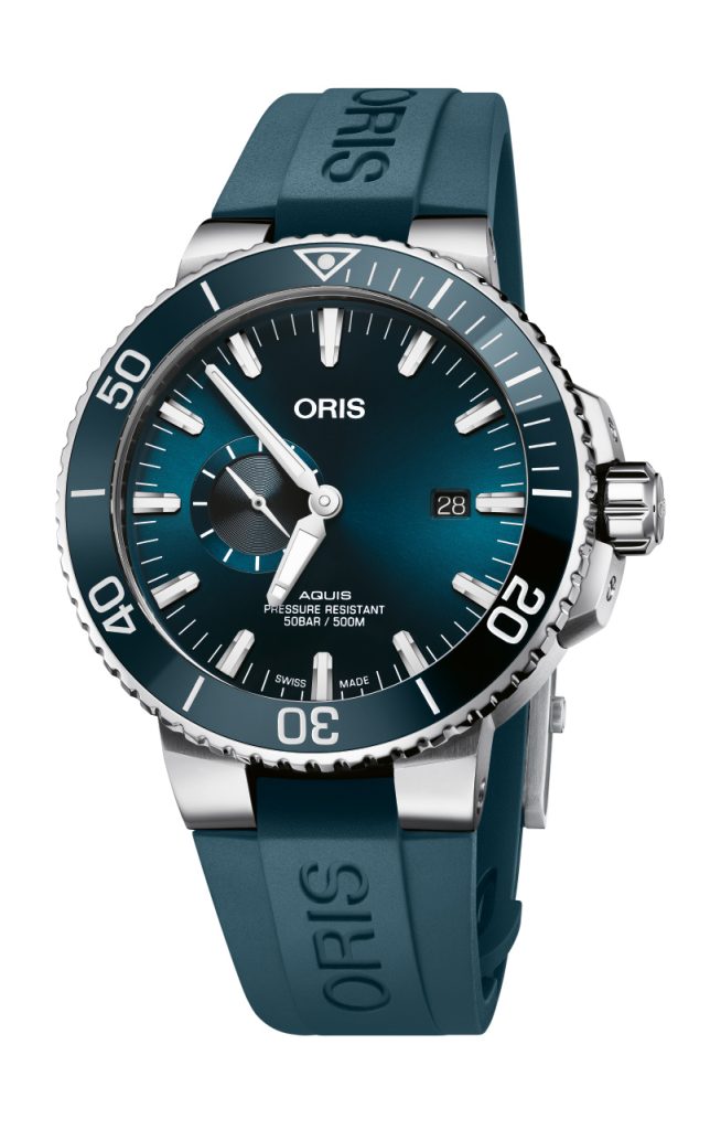 new oris small second aquis