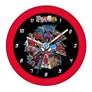 Accutime Spiderman Wall Clock w. Figures Red 25 CM P000972