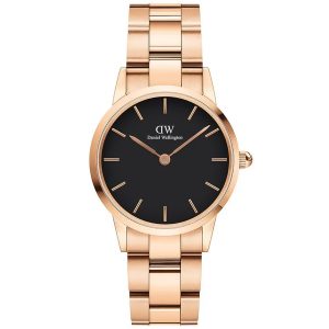 Daniel Wellington Iconic Link 28 Rose Gold Black DW00100214