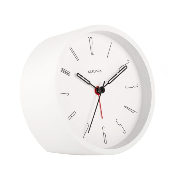 karlsson belle numbers iron alarm clock ka5915wh