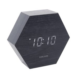 Karlsson Hexagon digital alarm clock KA5651BK