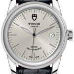 Tudor M55000-0042 Glamour Date Silverfärgad/Läder Ø36 mm