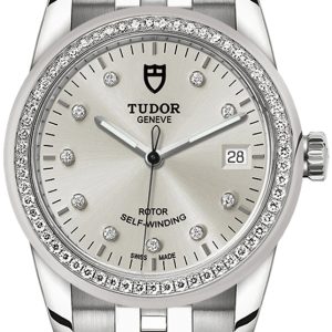 Tudor M55020-0003 Glamour Date Silverfärgad/Stål Ø36 mm