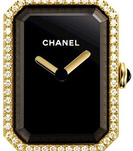 Chanel Damklocka H3258 Premiere Svart/18 karat gult guld 16x22 mm