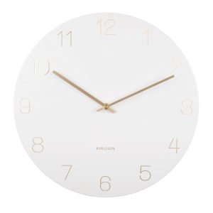 Karlsson Charm Engraved Numbers Wall Clock Väggklocka KA5762WH - Unisex - 40 cm - Quartz