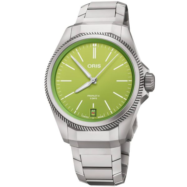 oris oris propilot x kermit edition 40077787157mb - unisex - 39 mm - analogt - automatiskt - safirglas