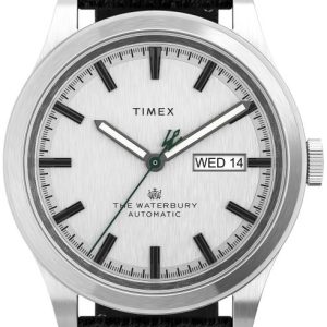 Timex Herrklocka TW2U83700 The Waterbury Silverfärgad/Läder Ø40 mm