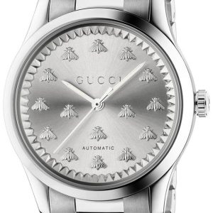 Gucci Damklocka YA1264190 G-Timeless Silverfärgad/Stål Ø38 mm