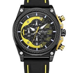 Megir Carbon Chrono Yellow