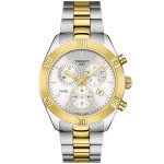 tissot pr 100 sport chic chronograph lady t1019172203100 - dam - 38 mm - analogt - quartz - safirglas