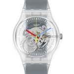 swatch clearly black striped 41mm