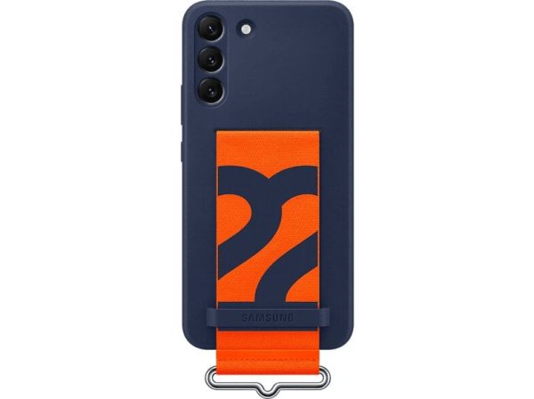 Samsung Galaxy S22+ Silicone Cover With Strap - Navy