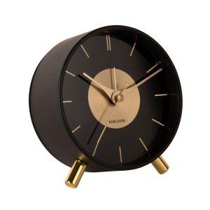 Karlsson Gold Disc Alarm Clock Väckarklocka KA5919BK - Unisex - 10 cm - Quartz