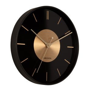 Karlsson Gold Disc Wall Clock Väggklocka KA5918BK - Unisex - 35 cm - Quartz