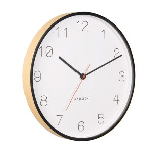 Karlsson Joy Wood Wall Clock Väggklocka KA5926BK - Unisex - 40 cm - Quartz