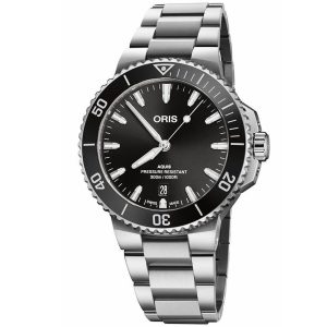 ORIS Aquis Date 73377874154MB - Herr - 42 mm - Analogt - Automatiskt - Safirglas