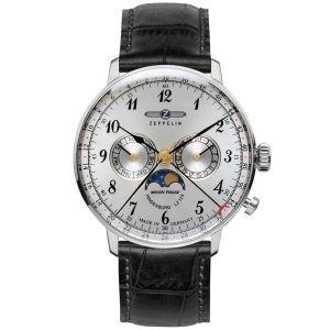 Zeppelin Moonphase 70361 - Herr - 40 mm - Analogt - Quartz - Plexiglas