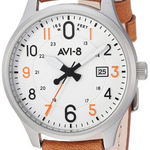 AVI-8 99999 Herrklocka AV-4053-0A Vit/Läder Ø43 mm