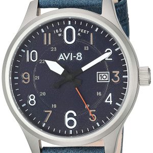 AVI-8 99999 Herrklocka AV-4053-0F Svart/Läder Ø42.5 mm