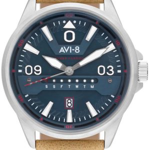 AVI-8 Hawker Harrier Ii Herrklocka AV-4063-02 Blå/Läder Ø44 mm