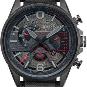 AVI-8 Herrklocka AV-4056-05 Hawker Harrier Ii Grå/Läder Ø44 mm