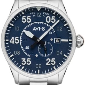 AVI-8 Herrklocka AV-4073-11 Blå/Läder Ø42 mm