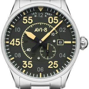 AVI-8 Herrklocka AV-4073-22 Grön/Stål Ø42 mm