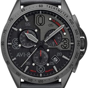 AVI-8 Herrklocka AV-4077-03 Flerfärgad/Läder Ø43 mm